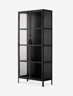 Sam Curio Cabinet -Lulu And Georgia Shop 20unio cubk 1904uniontallcuriocabinet blackiron clearglass side