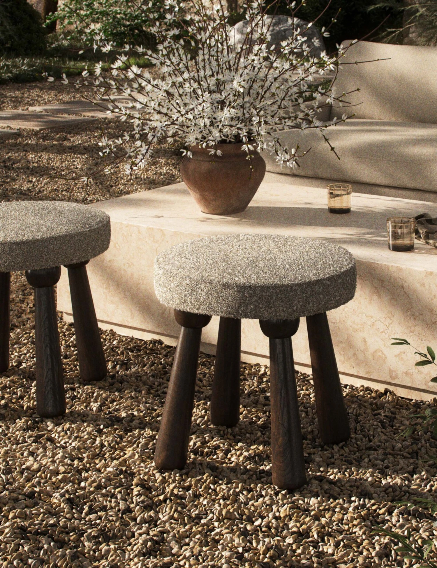 Halen Indoor / Outdoor Stool By Amber Lewis X Four Hands 1 Halen Indoor / Outdoor Stool By Amber Lewis X Four Hands