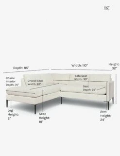 Allisen Bumper Sectional Sofa -Lulu And Georgia Shop allisen lef bumper sand 110