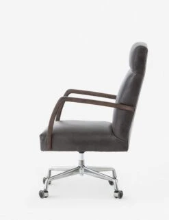 Camden Leather Office Chair, Ebony -Lulu And Georgia Shop camden desk chair ebony 2 1