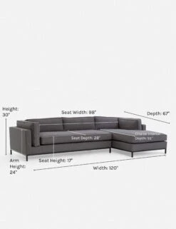 Fritzie Sectional Sofa -Lulu And Georgia Shop fritzie charcoal